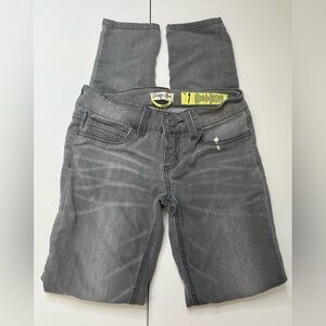 Women’s Indigo Rein Gray Distressed Paint Splatter Skinny Jeans. Size 1